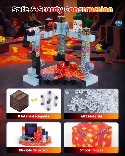 Juguetes De Construcción Gleamkid Con Bloques Magnéticos, 11