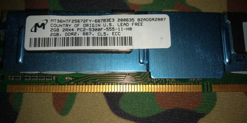 Memoria Servidor 2gb 2rx4 Pc2-5300f Ddr2 (Usado)
