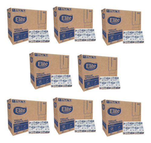 8 Caja Toalla Interdoblada Elite Classic Ab50333052