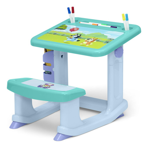 Mesa De Desenho Delta Children Bluey Com 10 Marcadores E Liv