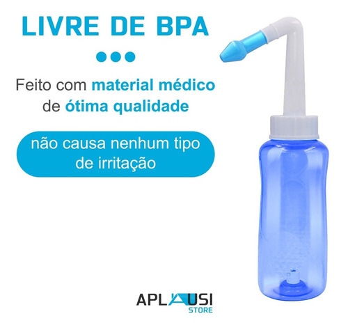 Higienizador Lavador Nasal Ducha P/ Sinusite Rinite Alérgica