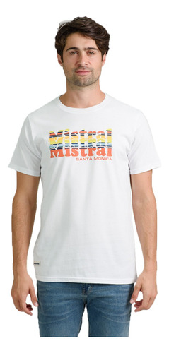 Remera Estampada En El Frente Moda Hombre Mistral 10140-4