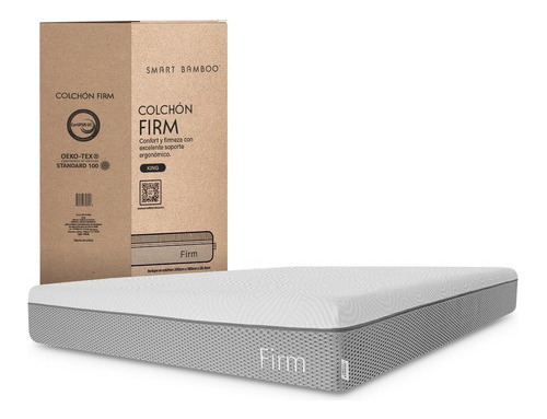 Colchón Smart Firme King Smart Bamboo Certificado Blanco
