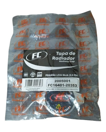 Tapa De Radiador Fc 16401-20353 Pequeña Leva Baja (0.9)