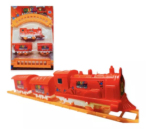 Trem Brinquedo Locomotiva Trenzinho Infantil Elétrico Vagão