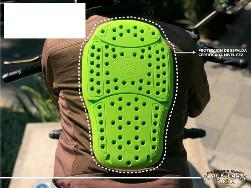 Imagen 7 de 10 de Protector Espalda Black Label Biker Certificado Ce2