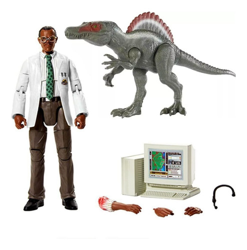 Set Figuras Jurassic World Spinosaurus + John Raymond Arnold