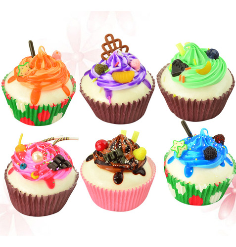 Cupcake Learning Toys Simulation Cupcake Fake Fruit 6 Unidad