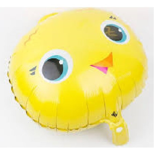 Globo Metalizado Cabeza Pollito Animales Granja 45 Cm 