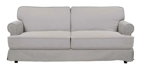 Sofá-cama Gaia, poltrona Monie cinza claro, tamanho duplo 211 cm, base de madeira, 1 unidade