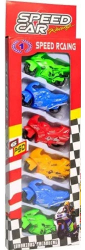 Set De 6 Motos En Caja Visor 