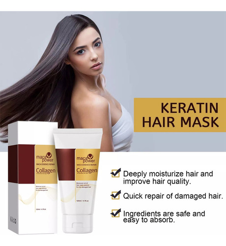 A Mascarilla Capilar De Colágeno Para Cabello Seco Y Dañado