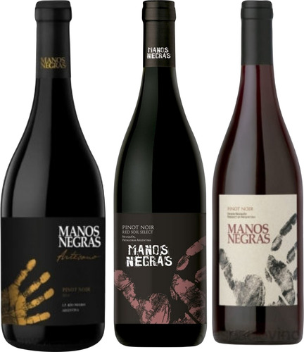 Combo X3 Manos Negras Pinot Noir-artesano-red Soil - Celler