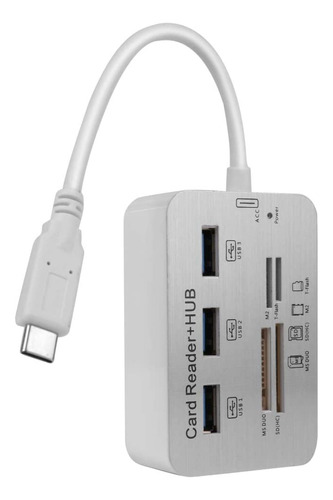 Hub Usb 3.0 Con Lector De Memorias M2/ Sd/ Tf/ Ms Duo/ Mmc