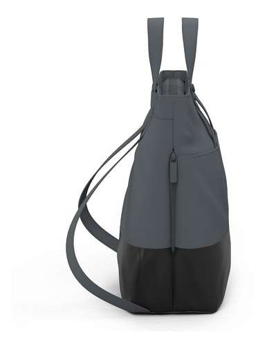 Bolso Maternal Cambiador Quinny Gris Y Negro Tipo Mochila