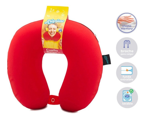 Imagen 2 de 6 de Cuello Viaje Relax Almohada Inteligente Memory Funda Broche