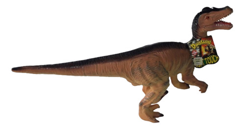 Fallado!! Dinosaurio De Goma Blanda Velociraptor 49 Cm Largo