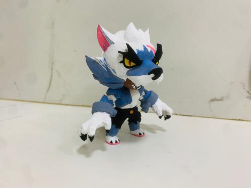 Leon White Wolf Brawl Stars Impresa 3d Pintada A Mano