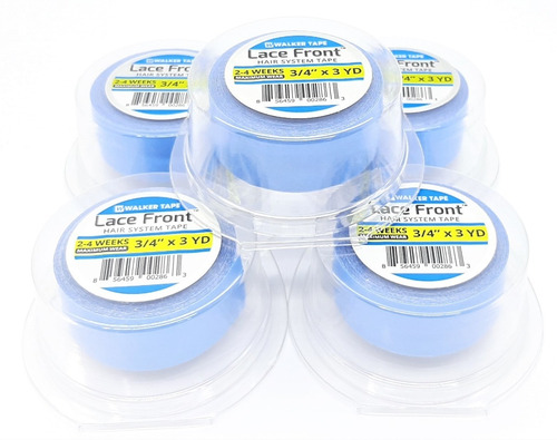 Fita Adesivo Lace Front Azul 3 Metros - Kit Com 10 Fitas