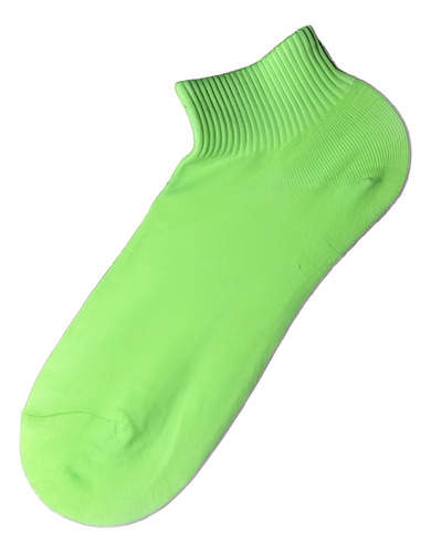 Calcetín - Dama - 12 Pares De Color Verde Limón Unitalla