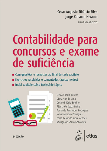 Contabilidade para concursos e exame de suficiência, de Niyama, Jorge Katsumi. Editora Atlas Ltda., capa mole em português, 2017