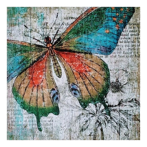Imagen 4 de 4 de Lámina De Decoupage Set Mariposas