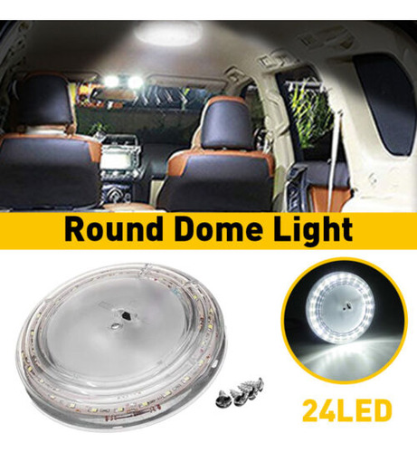Rv Led 12v Ceiling Fixture Round Reading Dome Light For Bbv