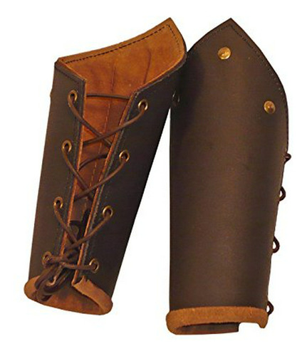 Arma Y Armadura - Knights Leather Battle Arm Bracers Armour 