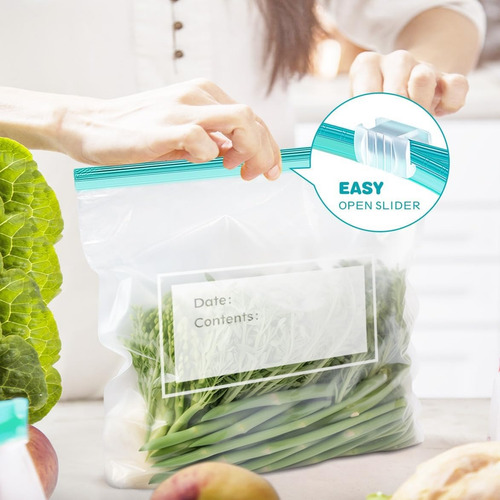 10 Bolsas De Almacenamiento Con Cierre Reutilizables