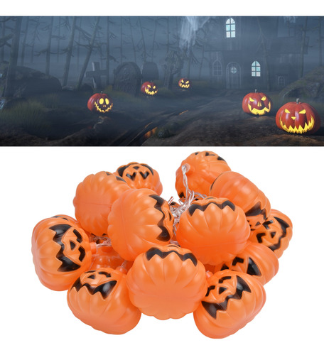 Cadena De 20 Led Con Forma De Calabaza Para Halloween, 3 Met