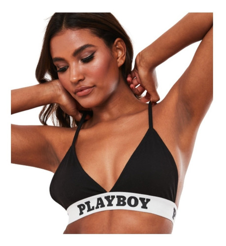 Sujetador Dama Misguided Playboy Negro Talla 14 U.s.a