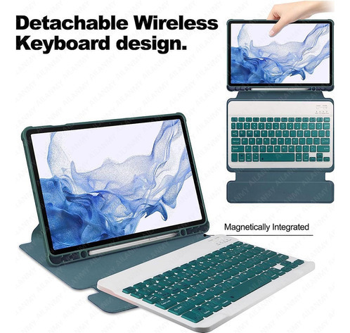Funda Rotar C/teclado+mouse Para Samsung Galaxy Tab S9+ 12.4