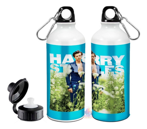 Botella Harry Styles Doble Tapa Deportiva Aluminio Fine Line