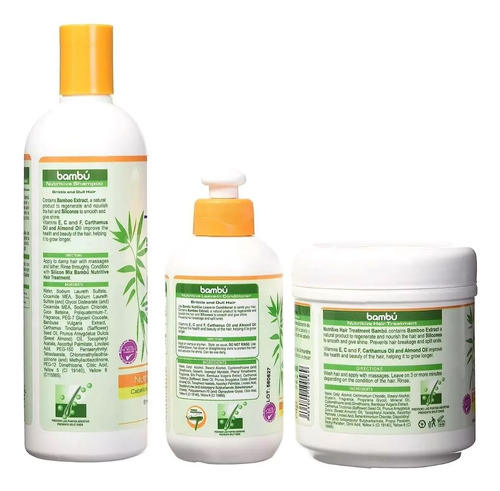 Kit 3 Silicon Mix Bambu: Limpeza, Hidratação E Nutrição