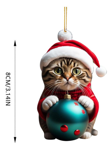 2 Adornos Navideños Para Gatos, Adorno Colgante Para Estilo
