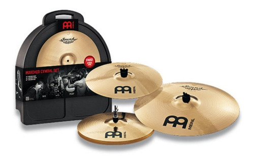 Imagen 1 de 6 de Platillos Sound Caster Meinl 14 + 16 + 20 Con Estuche Rigido