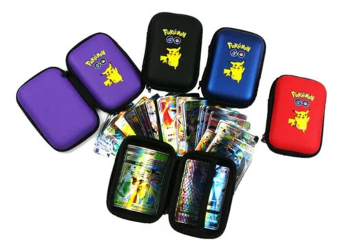 Tarjetero portátil Pokemon Go Pikachu, color morado