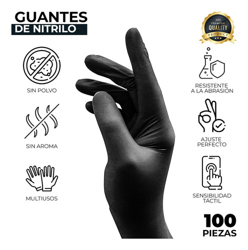 Para Guante Vinil Synmax Nitrilo Libre De Latex /