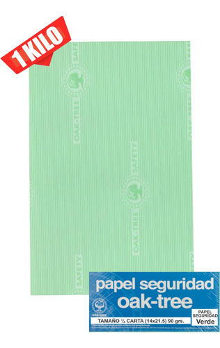 Papel Seguridad Para Recetas Verde 90 Grs. 2 Blocks      