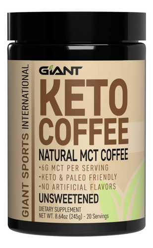 Café Keto Giant Sports, Bebida Instantánea, Dieta Cetogénica