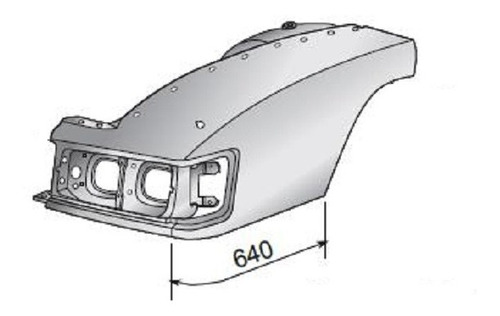 Guardabarros Del Izq Camion Mercedes Benz 1418/ 1618/ 1620