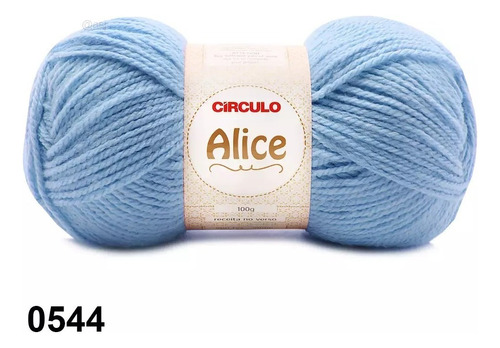 Fio Alice Círculo 100g 200mts Crochê Tricô Macio Estonado Cor 0544- Azul Candy