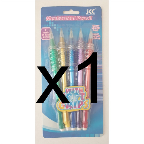 Lapicero Portaminas Jkc 0.5 Mm Glitter Kawaii Set 5 Pz