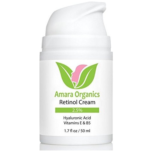 Crema Amara Organics Retinol Para Cara 2,5% Con Ácido Hialur