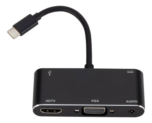 Adaptador 4k, Cable Convertidor A Vga, Puertos Múltiples