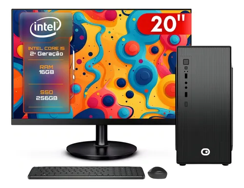 comprar Computador Completo 2Eletro Fast Intel Core i5, 16GB RAM, SSD 256GB, Bivolt, Monitor 20\