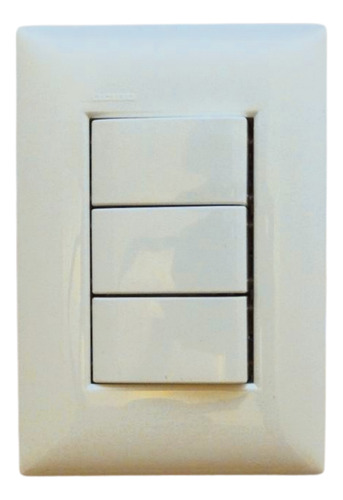 Conjunto 4x2 C/ 3 Interruptores Simples Bticino Thesi Branco