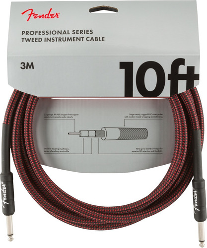 Cable Fender Pro 10  Inst Red Tweed 0990820061