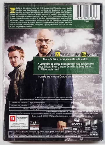 Dvd Breaking Bad - 3 Temporada (novo/lacrado)