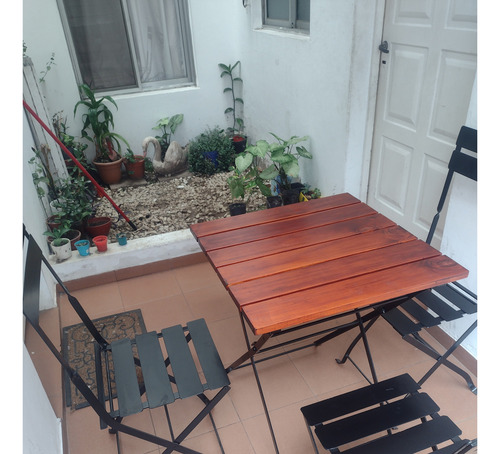 Silla Y Mesa Plegables Quilmes Para Jardín Y Negocio